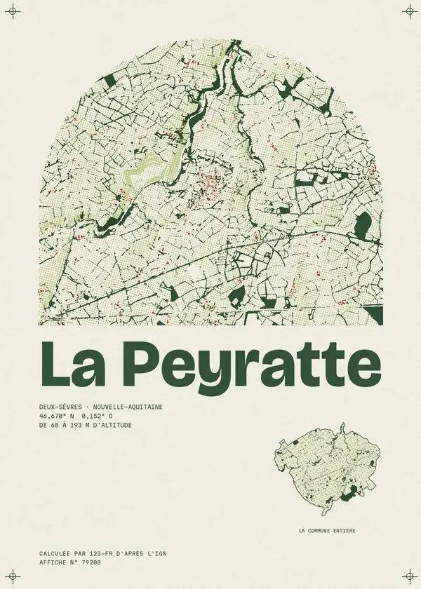 Affiche de La Peyratte, calculée par 123-fr d'après l'IGN