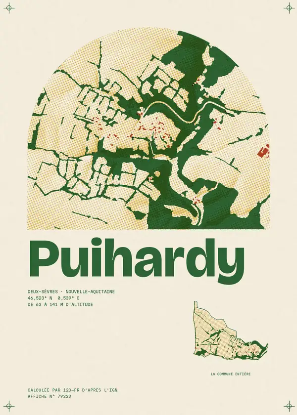 Affiche de Puihardy, calculée par 123-fr d'après l'IGN
