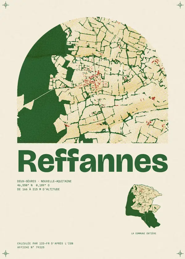 Affiche de Reffannes, calculée par 123-fr d'après l'IGN
