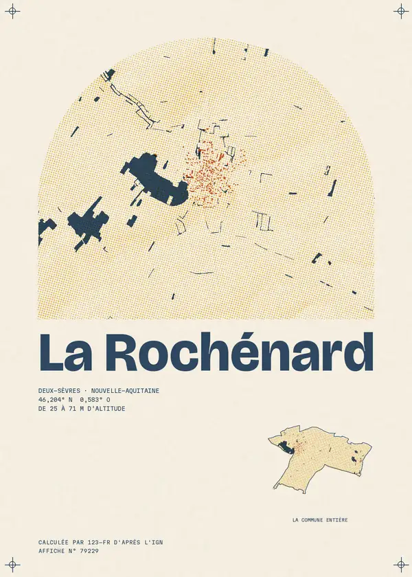Affiche de La Rochénard, calculée par 123-fr d'après l'IGN
