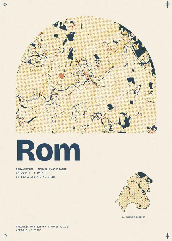 Affiche de Rom, calculée par 123-fr d'après l'IGN