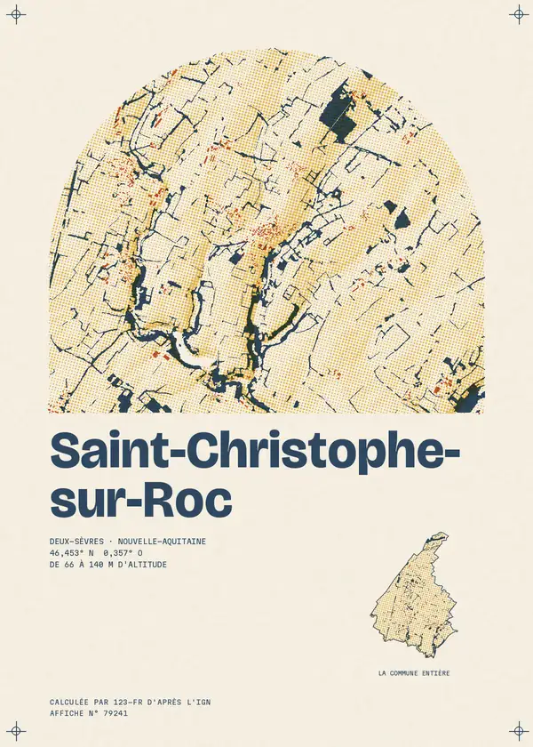 Affiche de Saint-Christophe-sur-Roc, calculée par 123-fr d'après l'IGN