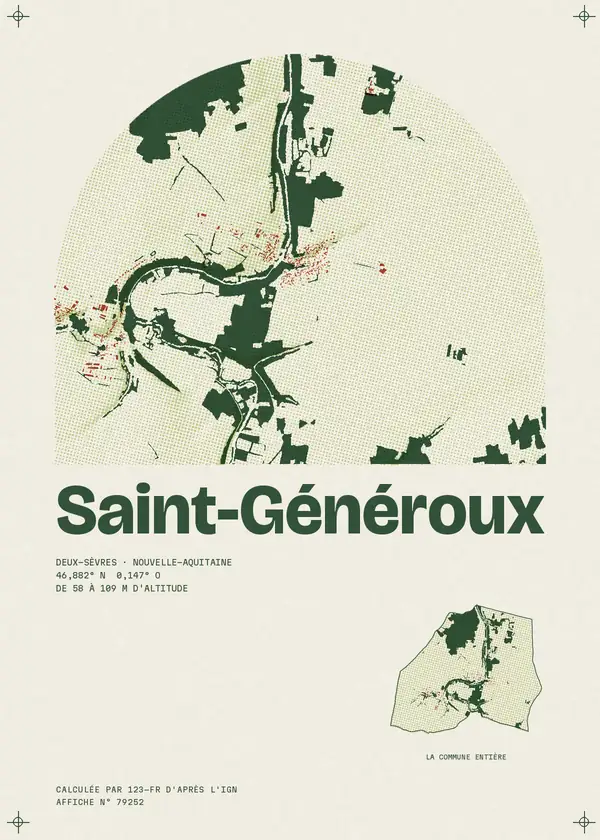 Affiche de Saint-Généroux, calculée par 123-fr d'après l'IGN