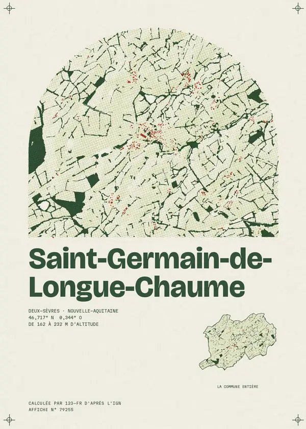 Affiche de Saint-Germain-de-Longue-Chaume, calculée par 123-fr d'après l'IGN