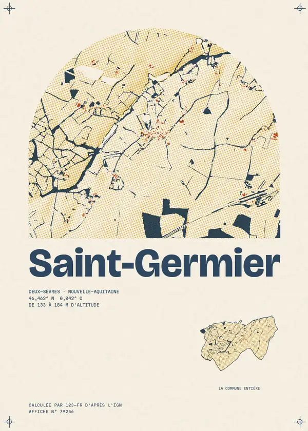 Affiche de Saint-Germier, calculée par 123-fr d'après l'IGN