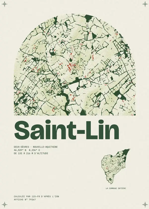 Affiche de Saint-Lin, calculée par 123-fr d'après l'IGN