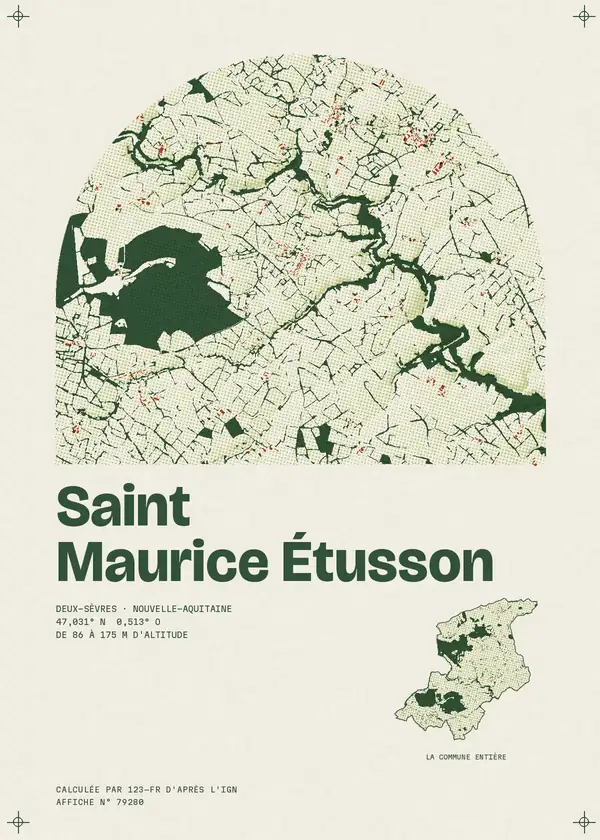 Affiche de Saint Maurice Étusson, calculée par 123-fr d'après l'IGN
