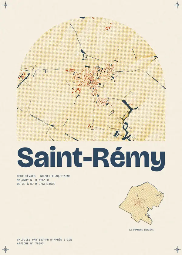 Affiche de Saint-Rémy, calculée par 123-fr d'après l'IGN