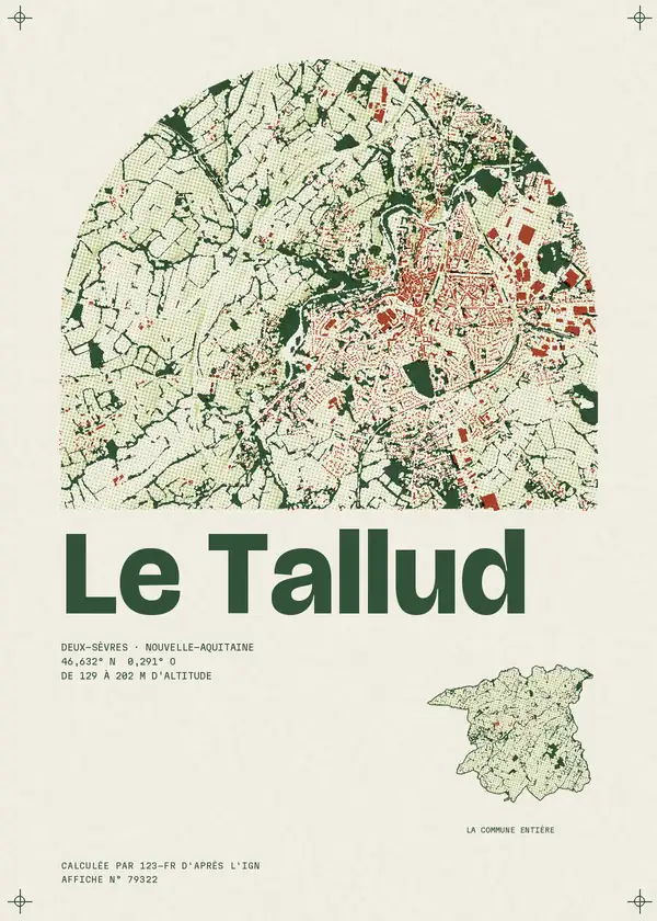 Affiche de Le Tallud, calculée par 123-fr d'après l'IGN