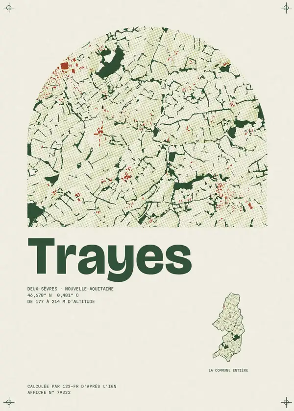 Affiche de Trayes, calculée par 123-fr d'après l'IGN