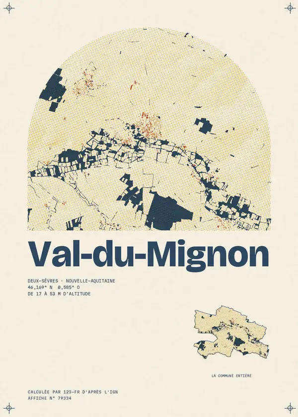 Affiche de Val-du-Mignon, calculée par 123-fr d'après l'IGN