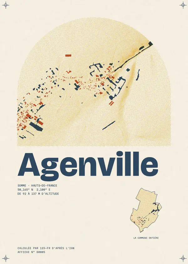 Affiche de Agenville, calculée par 123-fr d'après l'IGN