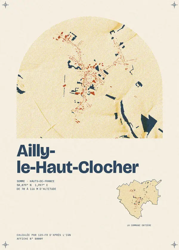 Affiche de Ailly-le-Haut-Clocher, calculée par 123-fr d'après l'IGN