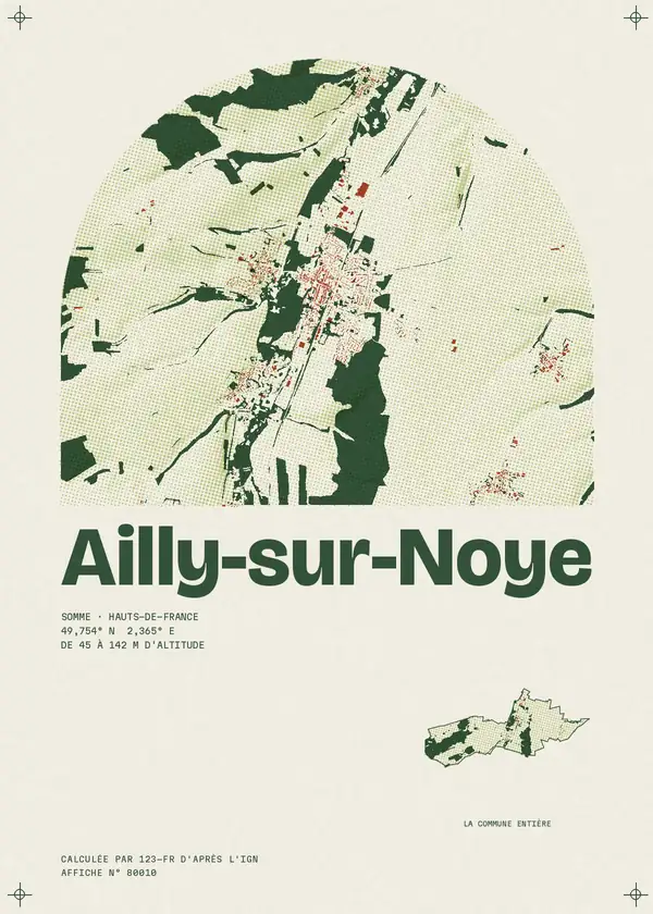 Affiche de Ailly-sur-Noye, calculée par 123-fr d'après l'IGN