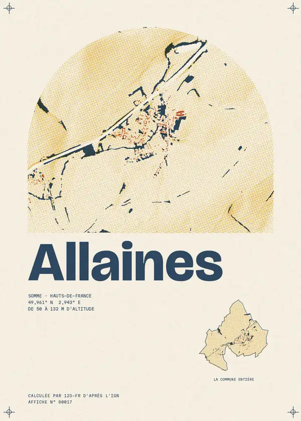 Affiche de Allaines, calculée par 123-fr d'après l'IGN
