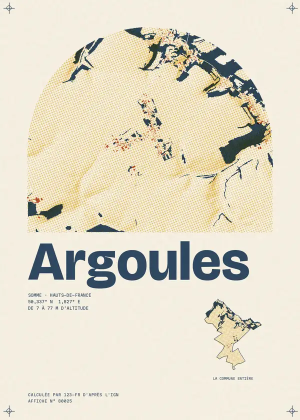 Affiche de Argoules, calculée par 123-fr d'après l'IGN