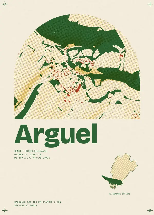 Affiche de Arguel, calculée par 123-fr d'après l'IGN