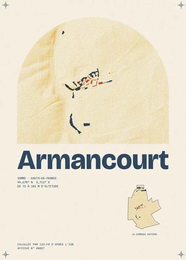 Affiche de Armancourt, calculée par 123-fr d'après l'IGN