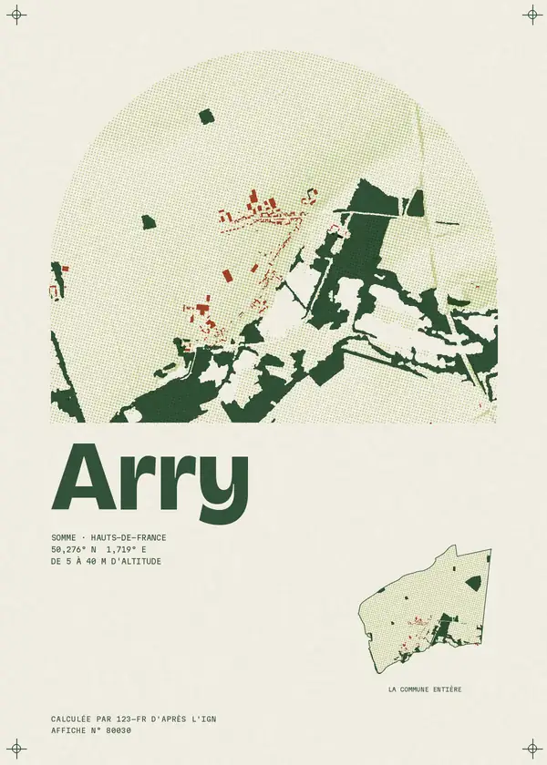 Affiche de Arry, calculée par 123-fr d'après l'IGN