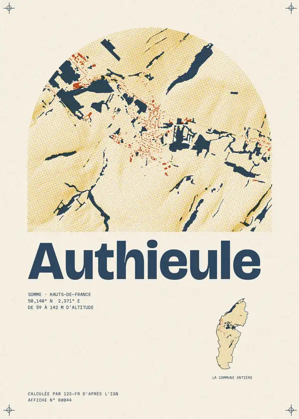 Affiche de Authieule, calculée par 123-fr d'après l'IGN