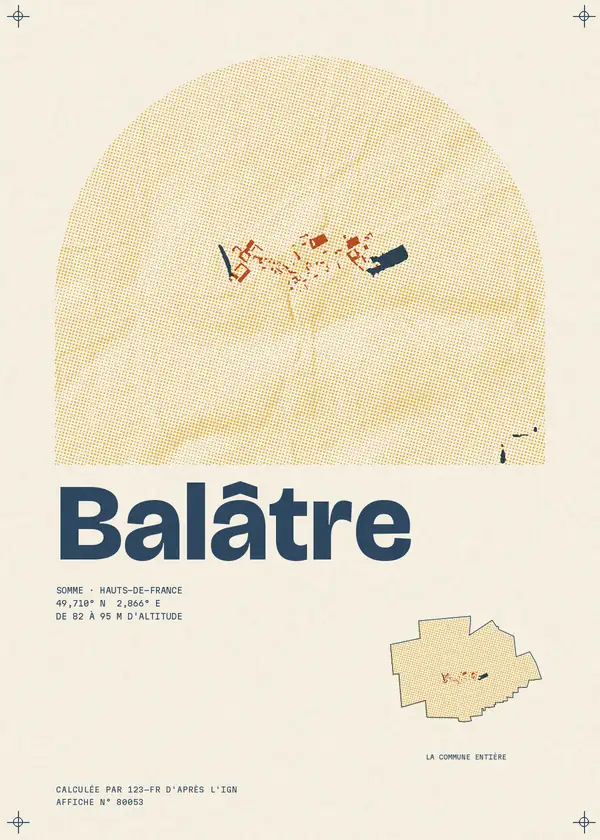 Affiche de Balâtre, calculée par 123-fr d'après l'IGN