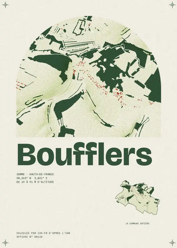 Affiche de Boufflers, calculée par 123-fr d'après l'IGN