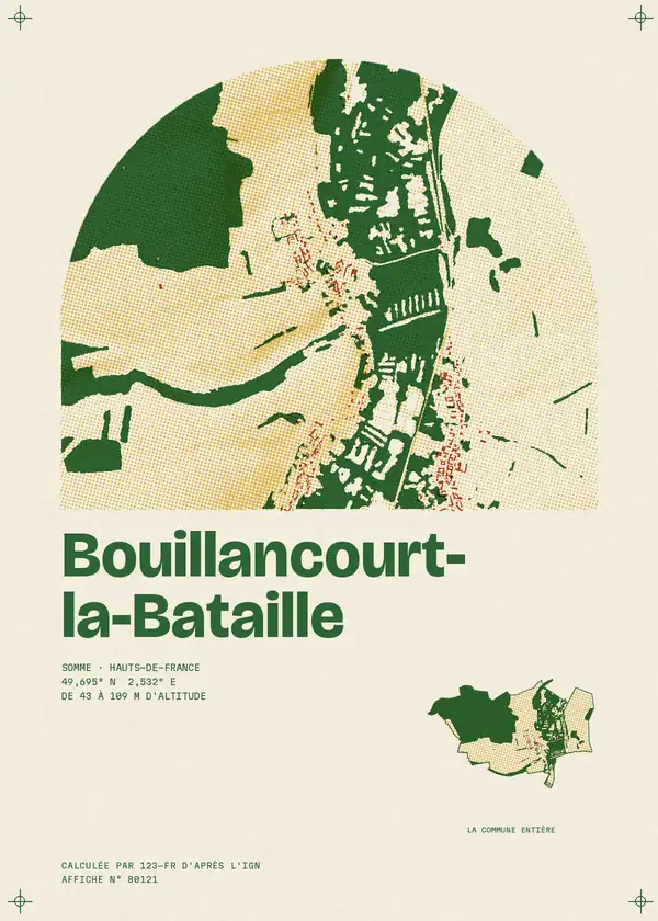 Affiche de Bouillancourt-la-Bataille, calculée par 123-fr d'après l'IGN
