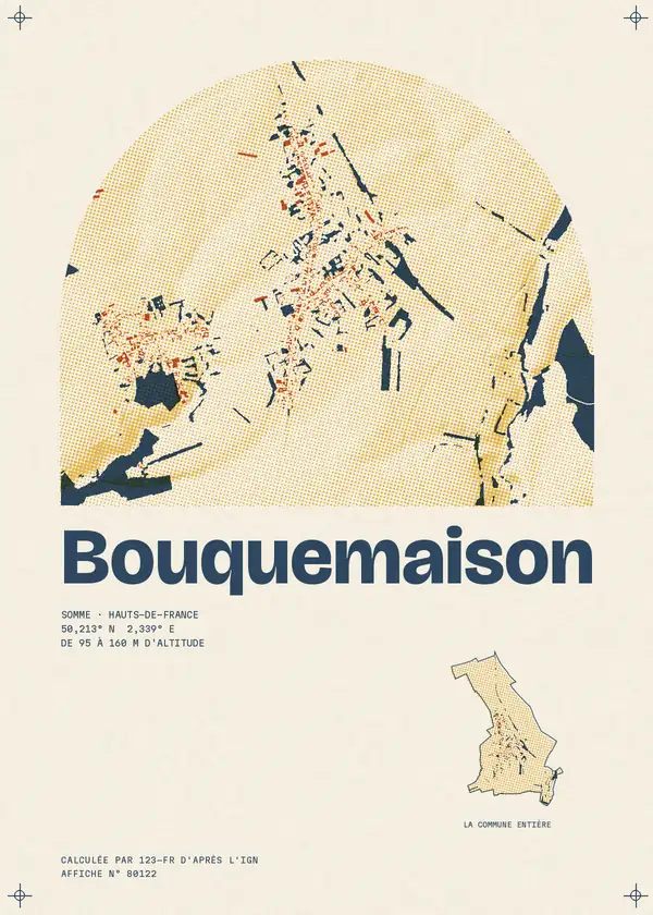 Affiche de Bouquemaison, calculée par 123-fr d'après l'IGN