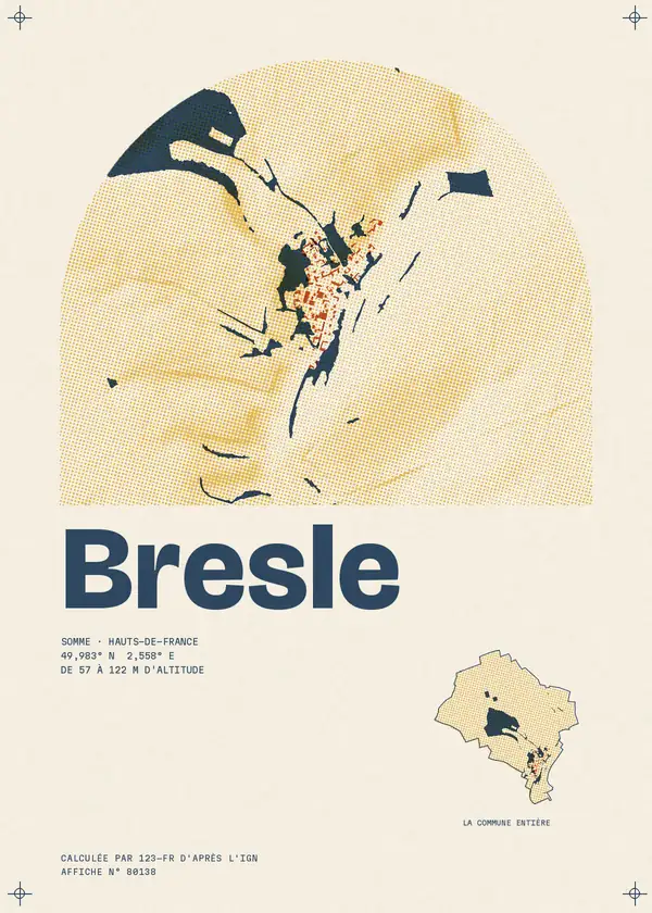 Affiche de Bresle, calculée par 123-fr d'après l'IGN