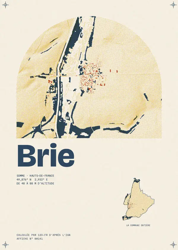 Affiche de Brie, calculée par 123-fr d'après l'IGN