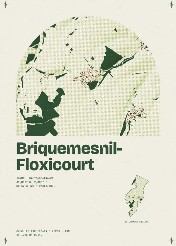 Affiche de Briquemesnil-Floxicourt, calculée par 123-fr d'après l'IGN
