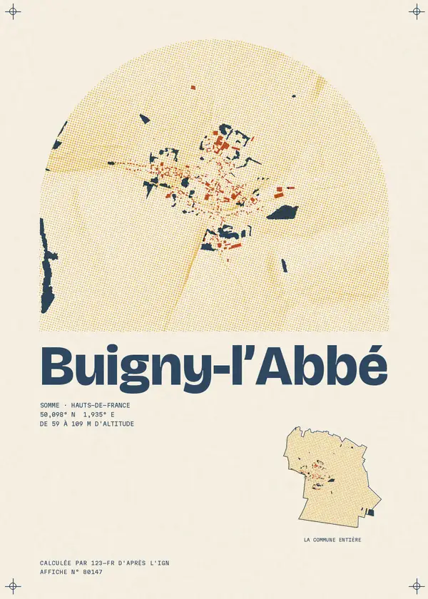 Affiche de Buigny-l'Abbé, calculée par 123-fr d'après l'IGN
