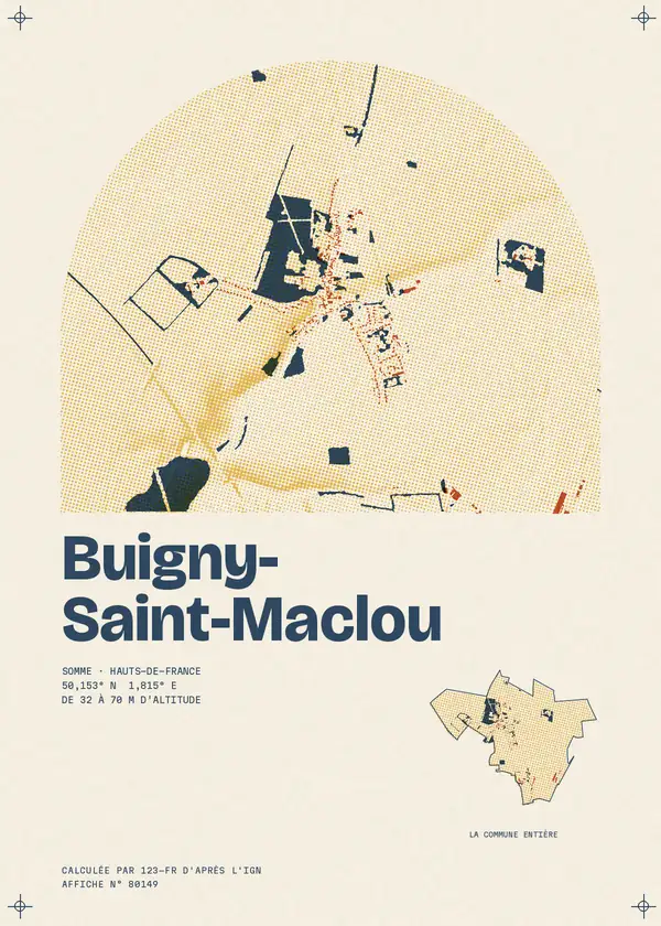 Affiche de Buigny-Saint-Maclou, calculée par 123-fr d'après l'IGN