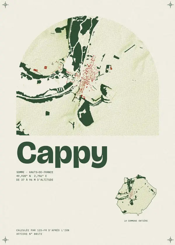 Affiche de Cappy, calculée par 123-fr d'après l'IGN