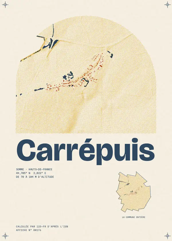 Affiche de Carrépuis, calculée par 123-fr d'après l'IGN