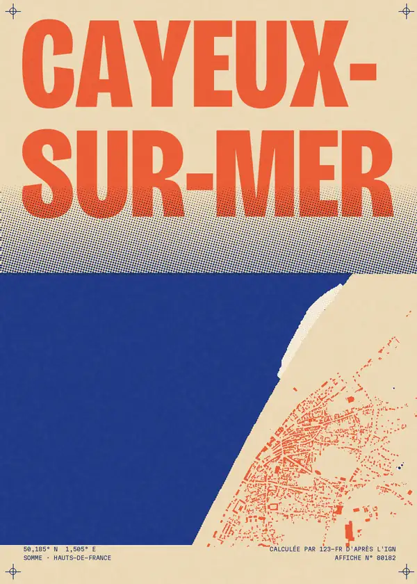 Affiche de Cayeux-sur-Mer, calculée par 123-fr d'après l'IGN