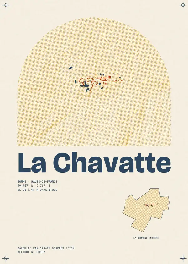 Affiche de La Chavatte, calculée par 123-fr d'après l'IGN
