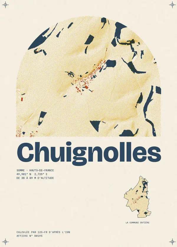 Affiche de Chuignolles, calculée par 123-fr d'après l'IGN