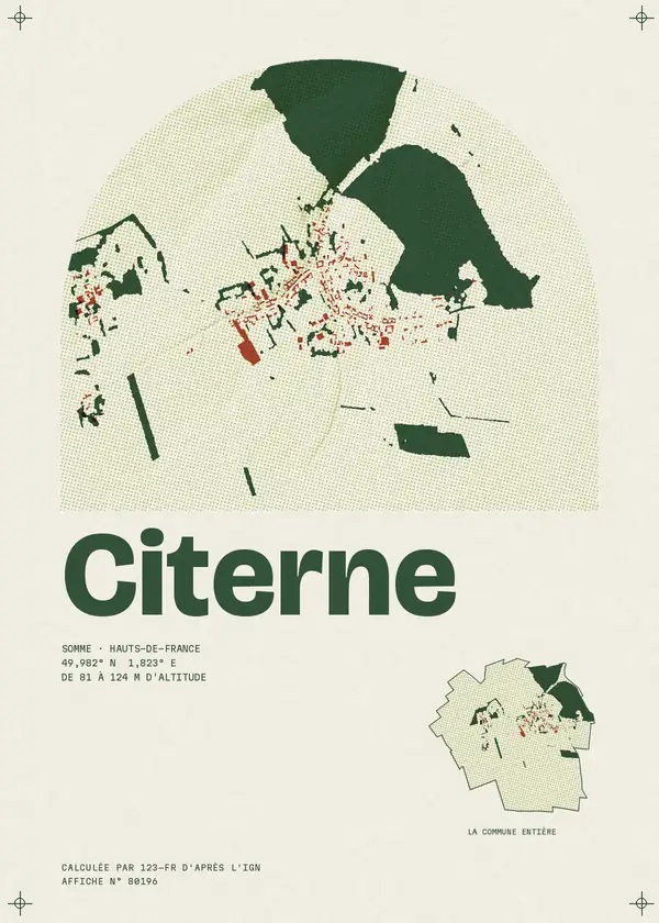 Affiche de Citerne, calculée par 123-fr d'après l'IGN