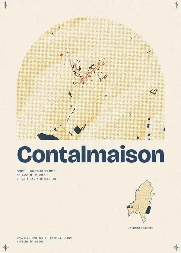 Affiche de Contalmaison, calculée par 123-fr d'après l'IGN