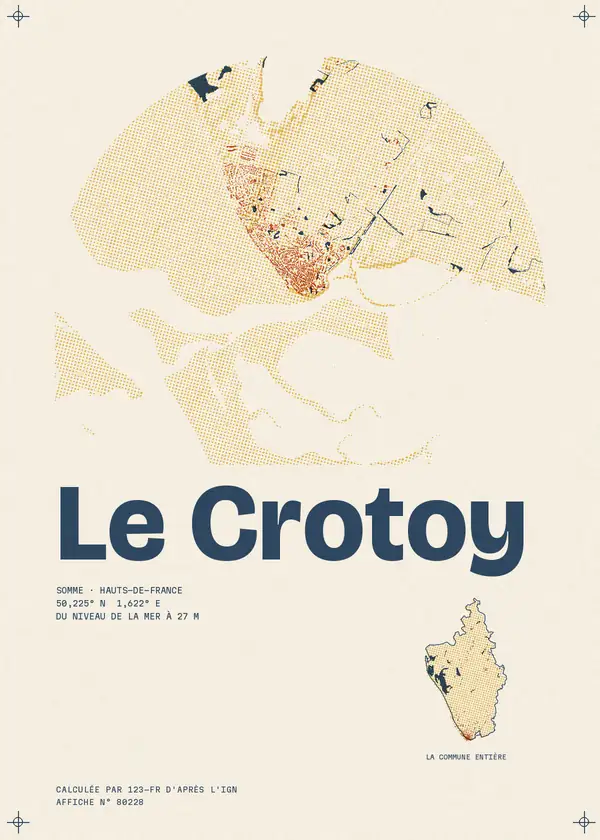Affiche de Le Crotoy, calculée par 123-fr d'après l'IGN