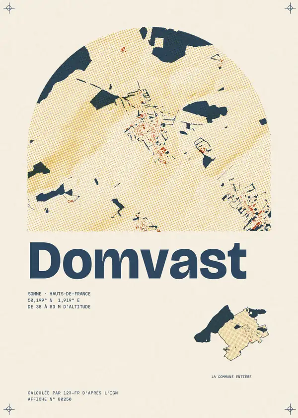 Affiche de Domvast, calculée par 123-fr d'après l'IGN