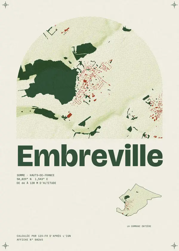 Affiche de Embreville, calculée par 123-fr d'après l'IGN