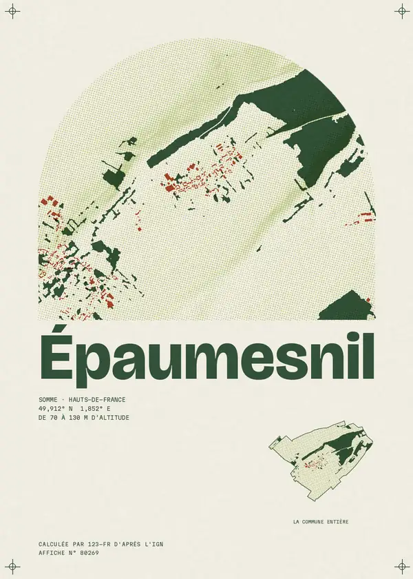 Affiche de Épaumesnil, calculée par 123-fr d'après l'IGN
