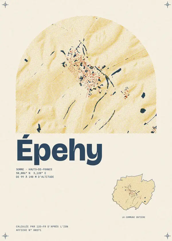 Affiche de Épehy, calculée par 123-fr d'après l'IGN