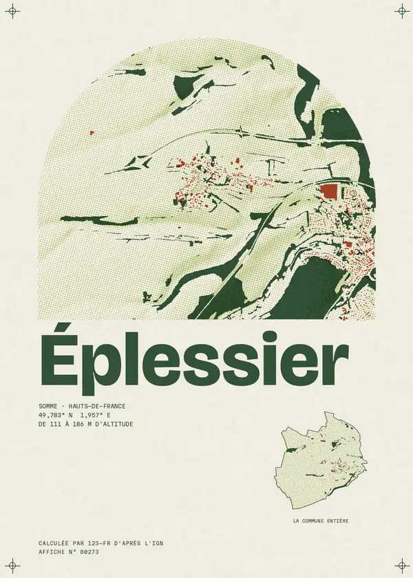 Affiche de Éplessier, calculée par 123-fr d'après l'IGN