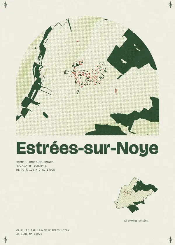 Affiche de Estrées-sur-Noye, calculée par 123-fr d'après l'IGN