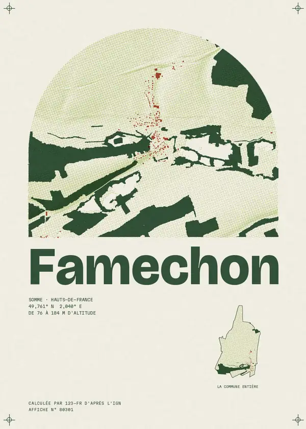 Affiche de Famechon, calculée par 123-fr d'après l'IGN