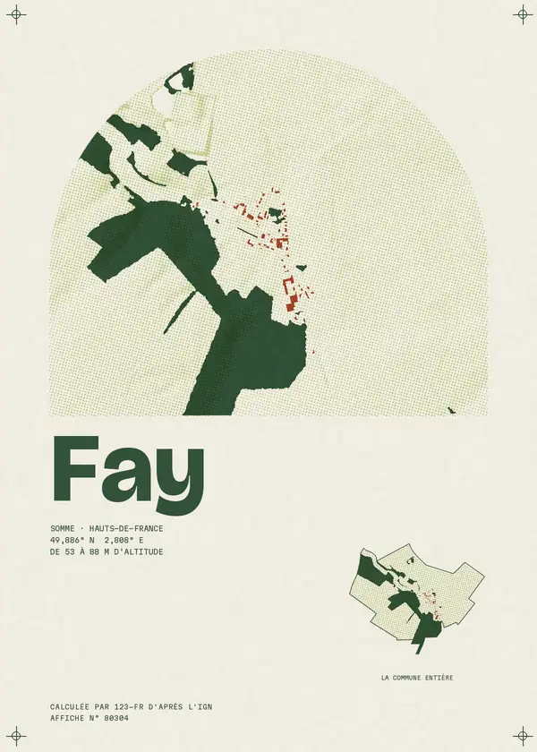Affiche de Fay, calculée par 123-fr d'après l'IGN