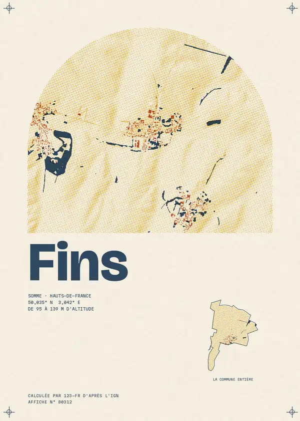 Affiche de Fins, calculée par 123-fr d'après l'IGN
